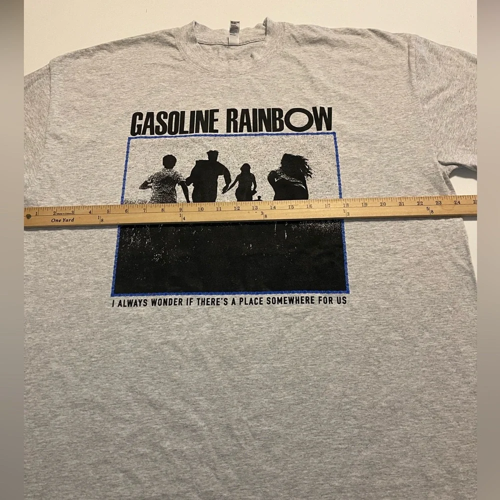 Gasoline Rainbow Oregon Film T Shirt‎ Mubi XL Heather Grey